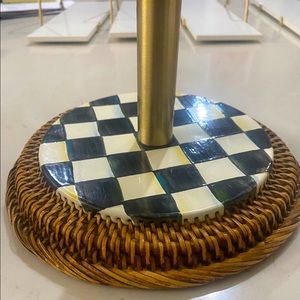 Mackenzie Childs courtly check paper towel holder- discontinued item.